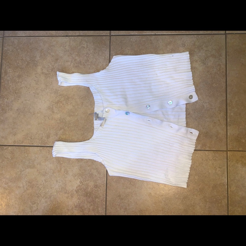 white vintage crop top shirt